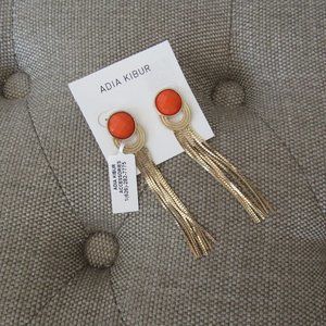 Adia Kibur Circle Tassel Earrings